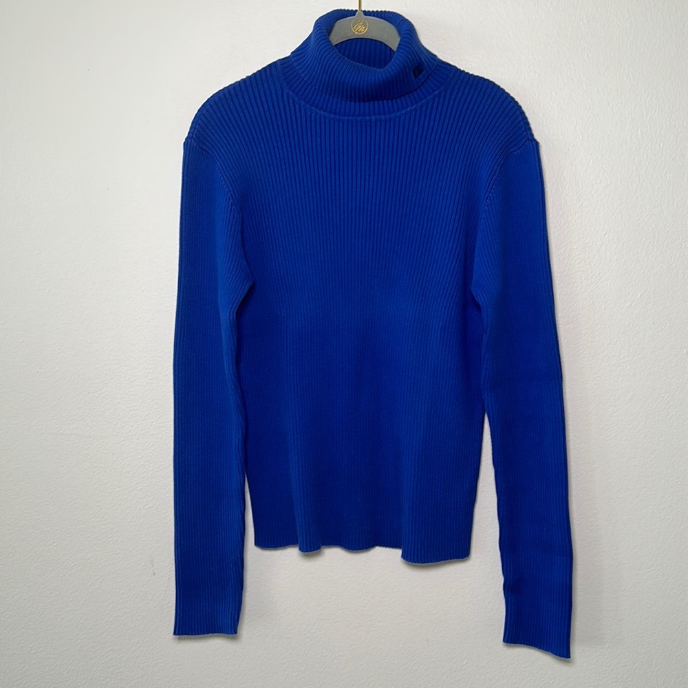Lauren Ralph Lauren ribbed royal blue turtleneck